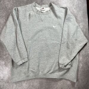 Nike Sweatshirt Mens L Grey Sweater Vintage 90s Made In USA